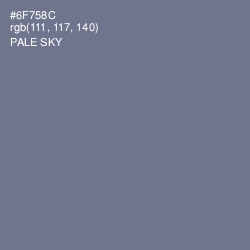 #6F758C - Pale Sky Color Image